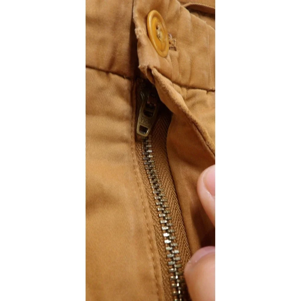 Scotch & Soda Mott Chino Pants Men 32x32 Cotton Stretch Slim Brown Khaki Trouser
